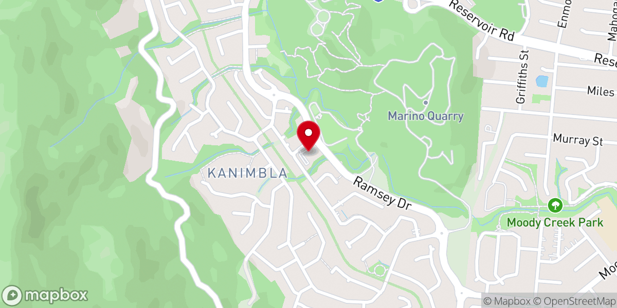 Map showing location of Cairns Baptist Church