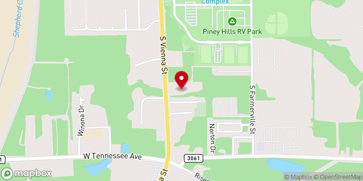 Map showing location of LifePoint Church of Ruston