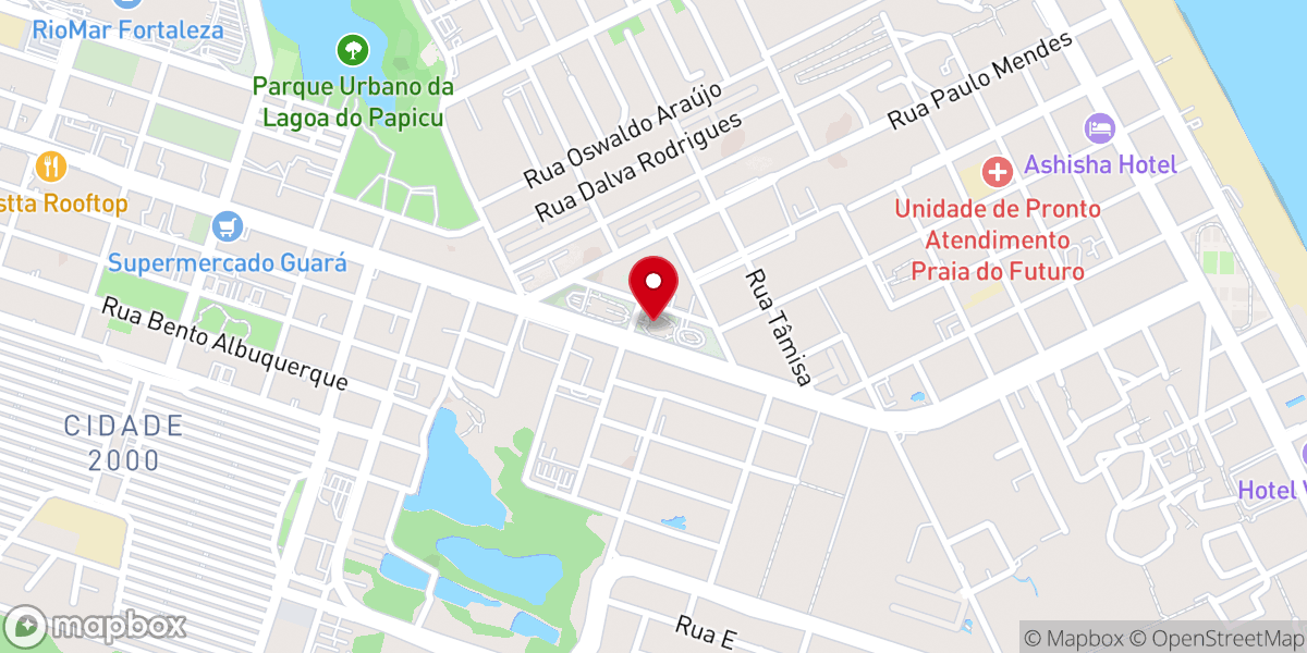 Map showing location of Templo de Fortaleza Brasil