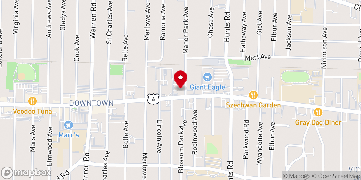 Map showing location of New Life Church Lakewood