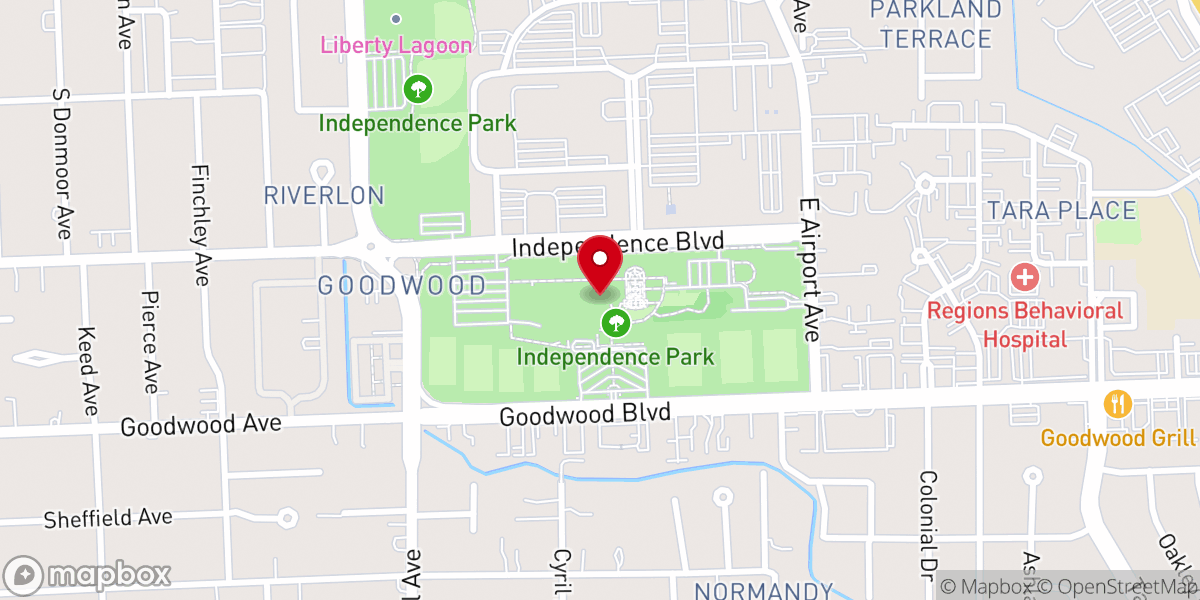 Map showing location of Botanic Gardens