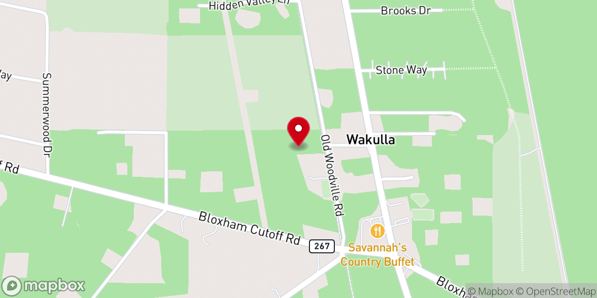 Map showing location of Wakulla United Methodist Church