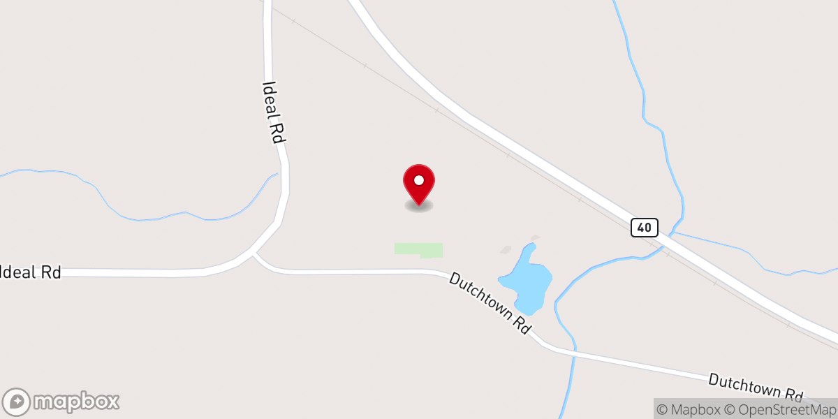 Map showing location of Dutchtown Church