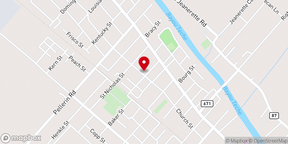 Map showing location of Saint John the Evangelist Catholic Church