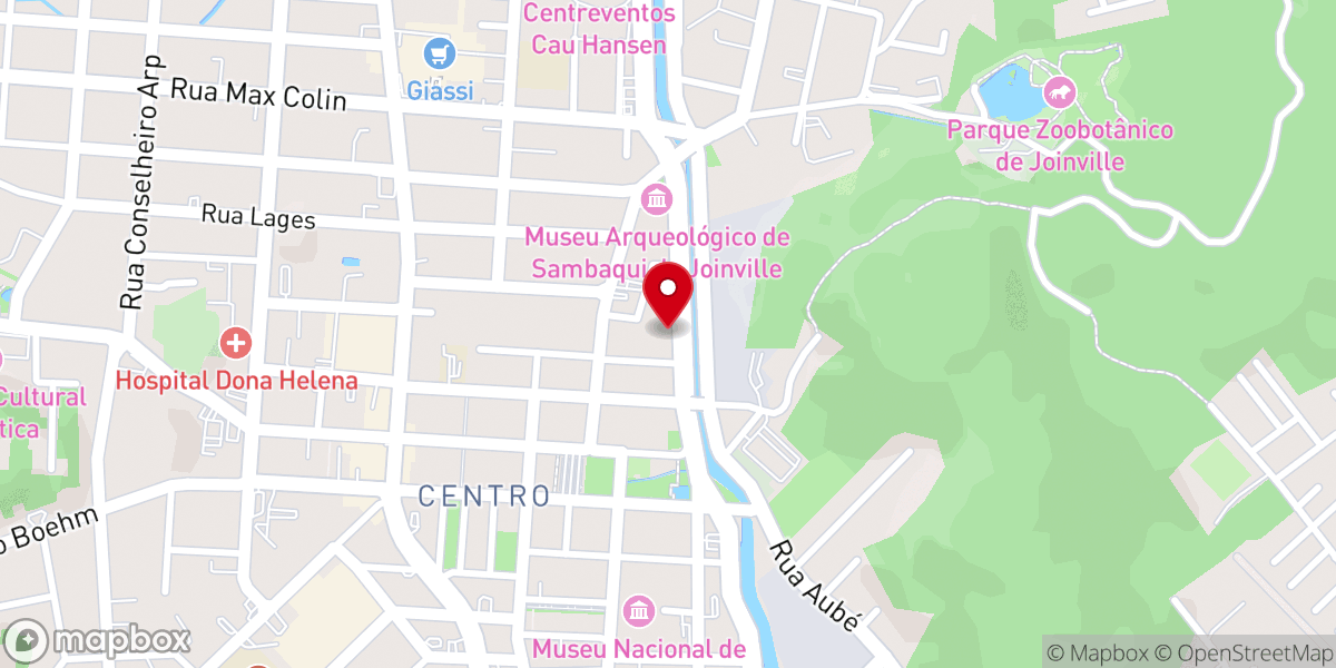 Map showing location of 1ª. Igreja Evangélica Irmãos Menonitas de Joinville