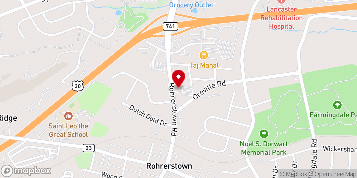 Map showing location of Grace Church Lancaster