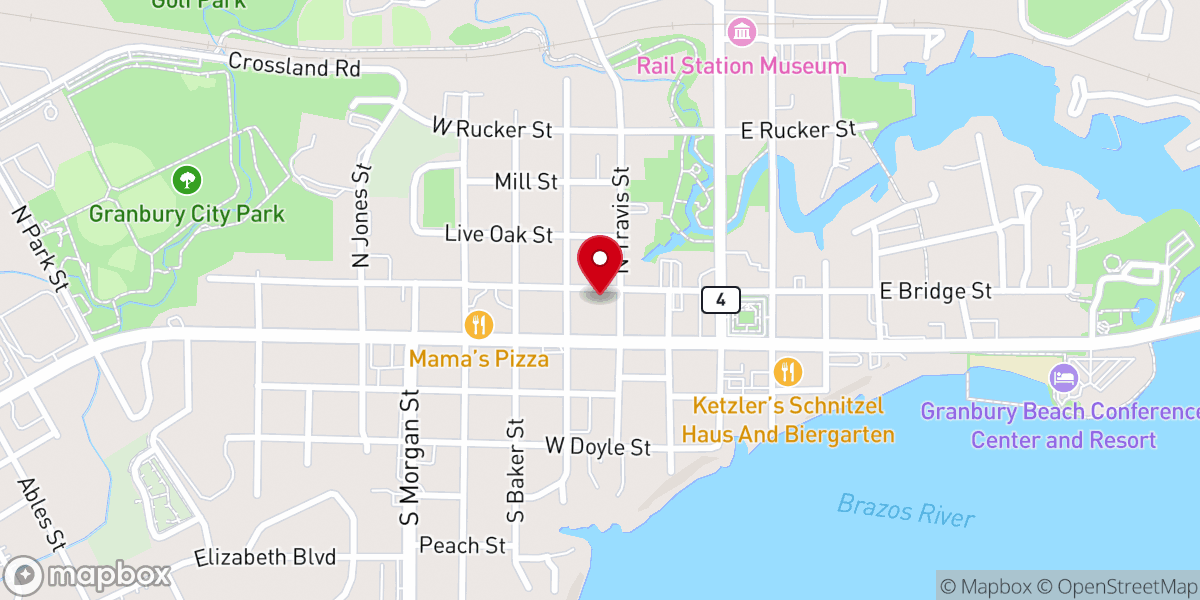 Map showing location of First Presbyterian Church