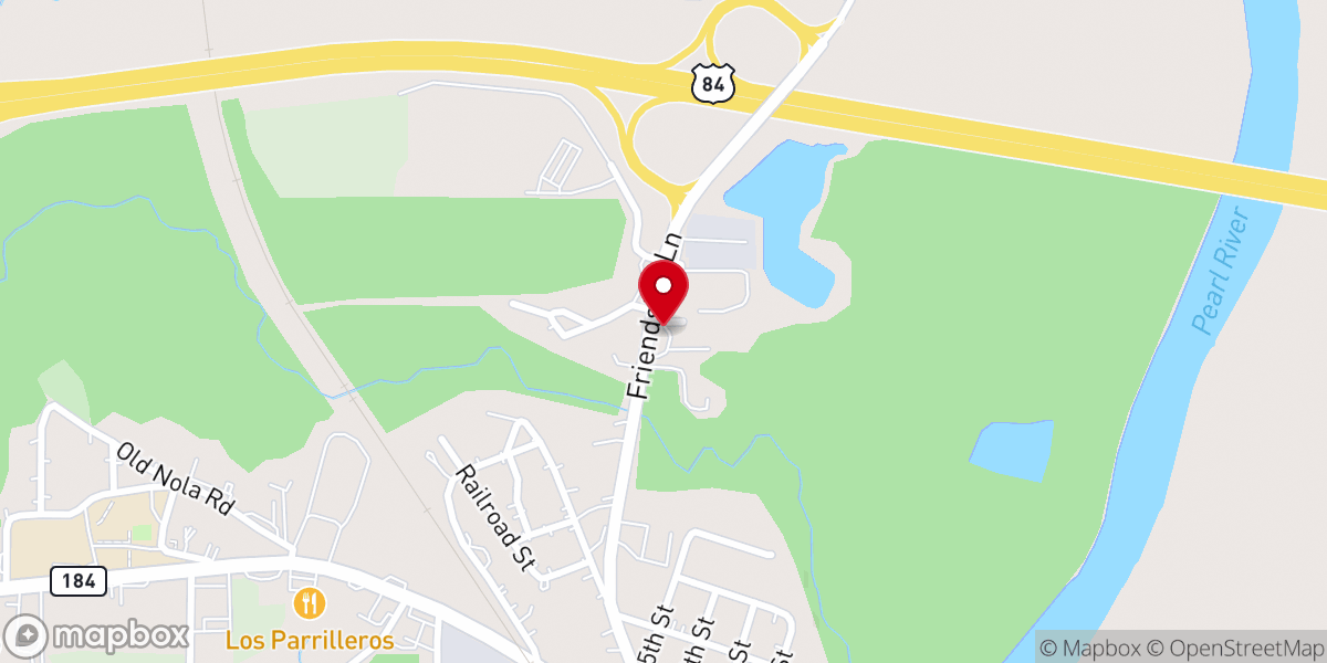 Map showing location of Bethany Baptist Church