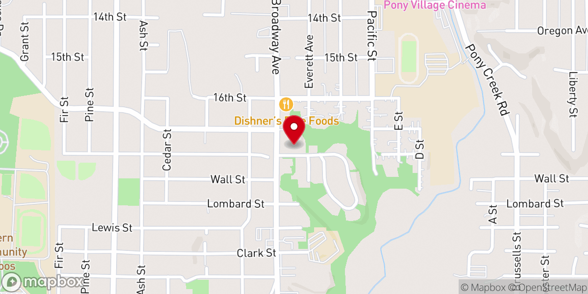 Map showing location of Church of Christ