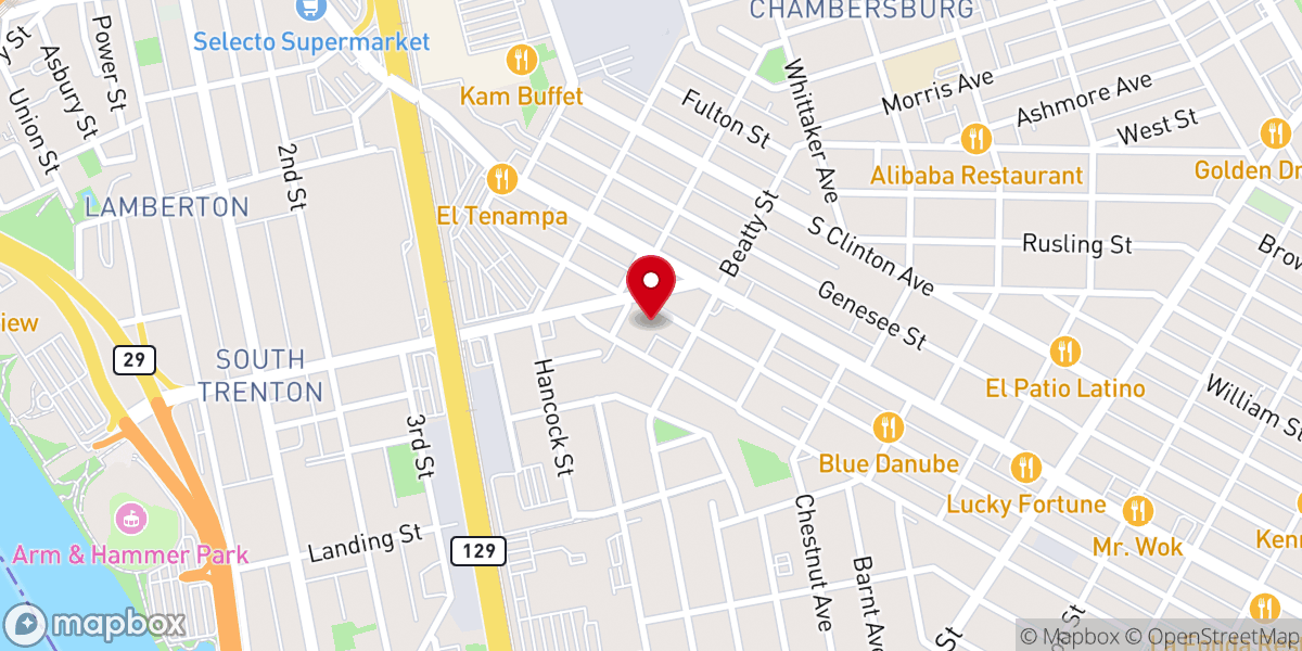 Map showing location of Holy Cross Blessed Sacrament Our Lady of the Divine Shepherd