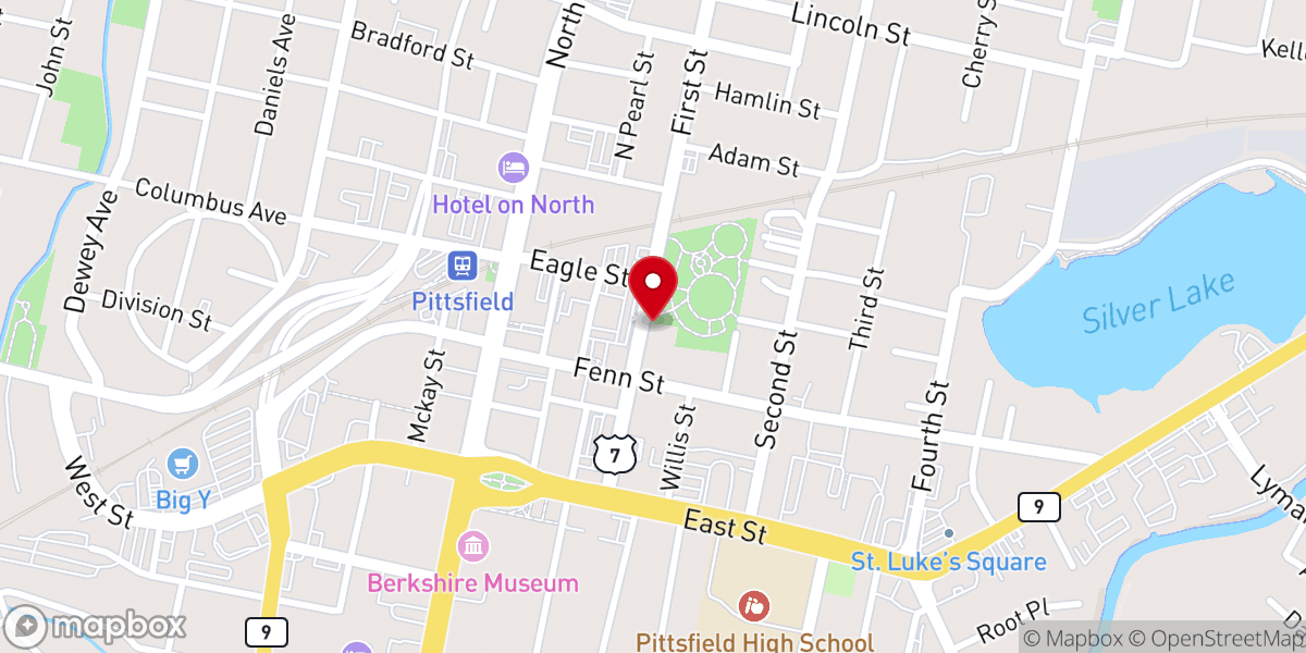 Map showing location of Zions Evangelical Lutheran Church