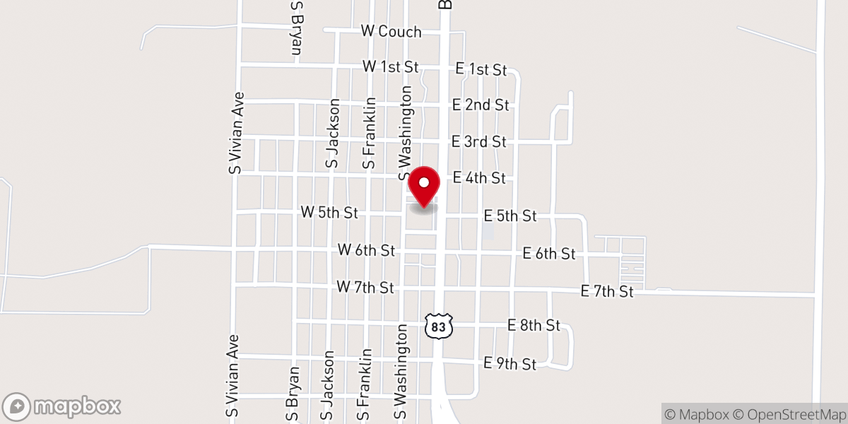 Map showing location of Stonewall County Justice-Peace