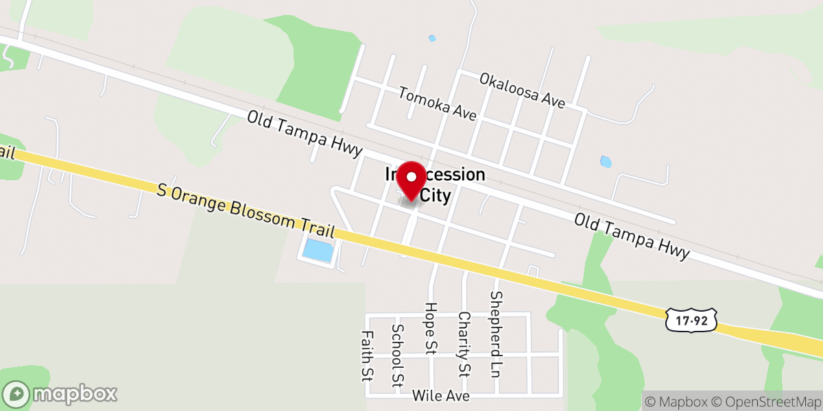 Map showing location of Wesleyan Church