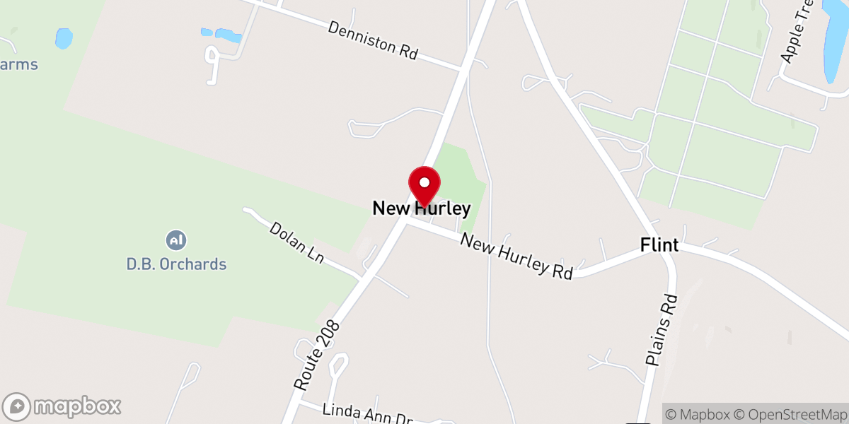 Map showing location of New Hurley Reformed Church
