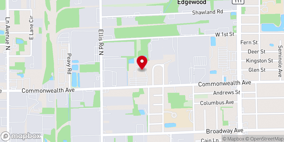 Map showing location of Paxon Church of Christ
