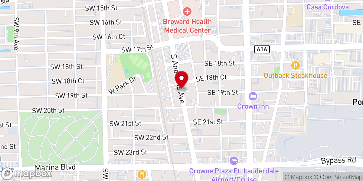 Map showing location of Church of Christ Andrews Avenue