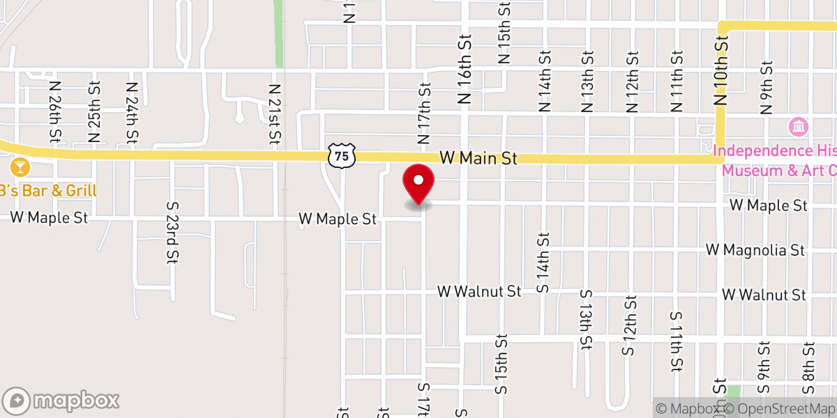 Map showing location of True Vine Missionary Baptist Church