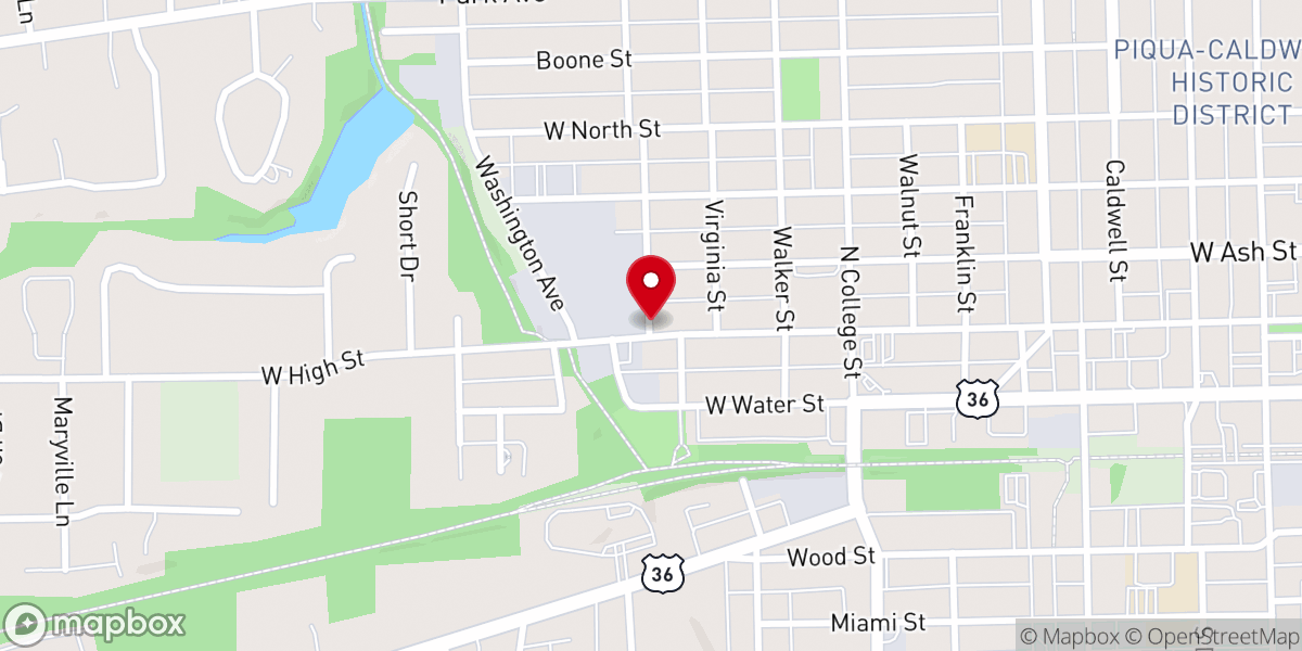 Map showing location of St Pauls Evangelical & Reformed Church