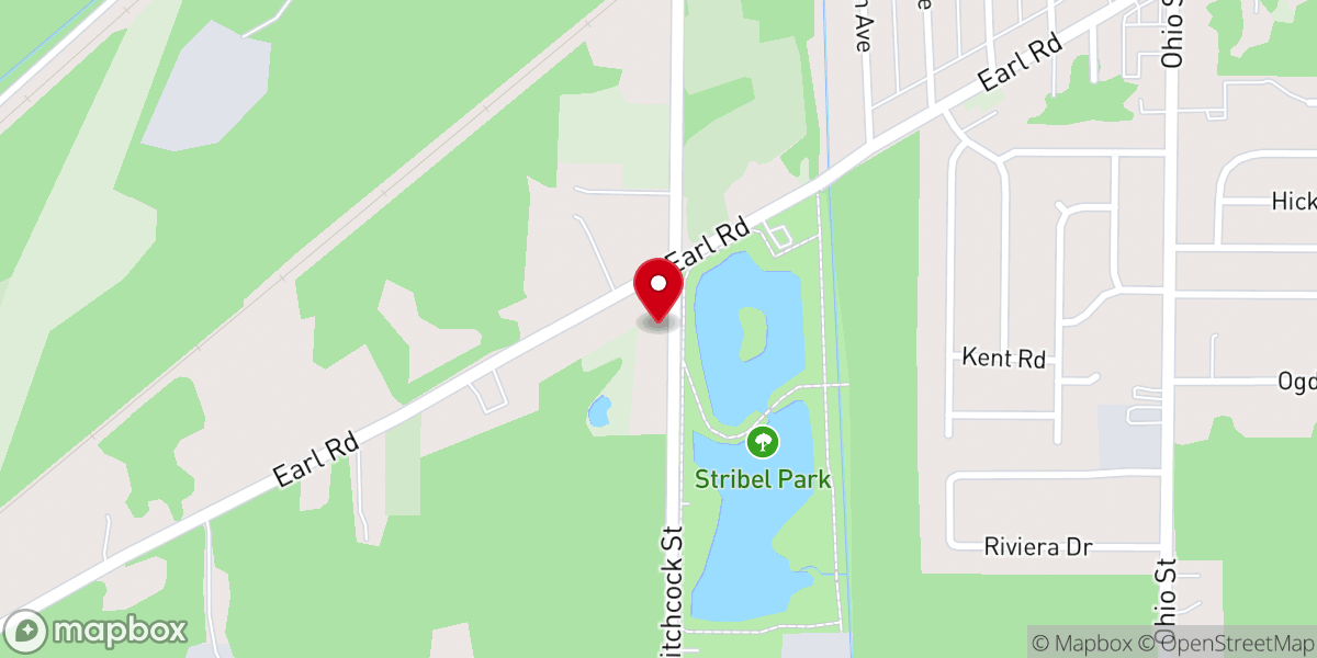 Map showing location of First General Baptist Church