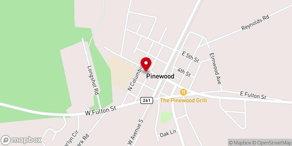 Map showing location of St John Baptist Church