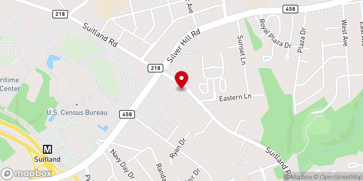 Map showing location of Suitland Road Church of Christ