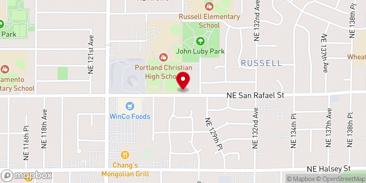 Map showing location of Oregon Central Korean Seventh-day Adventist Church