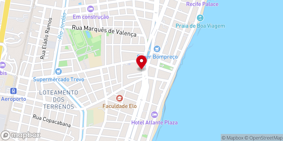 Map showing location of Zion Church Recife