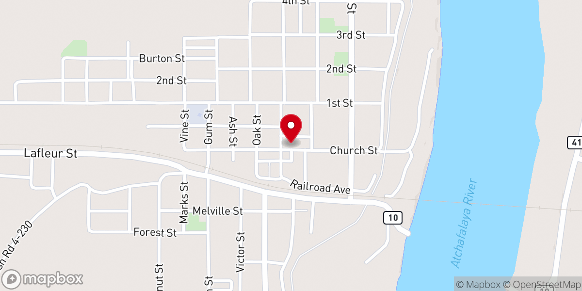 Map showing location of In-laws Meat Market