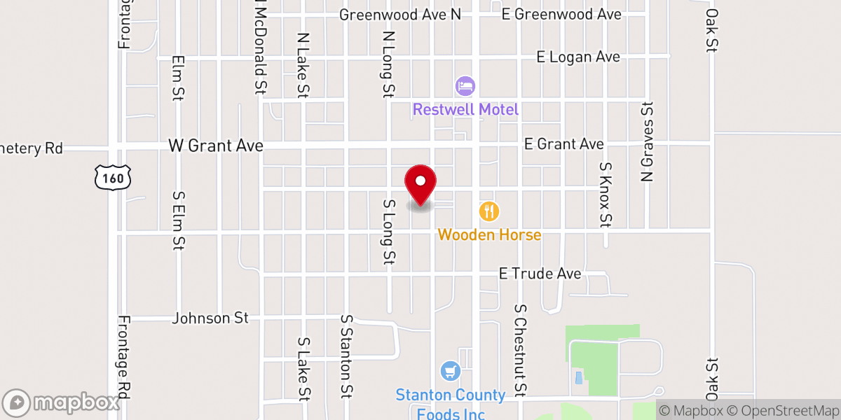 Map showing location of Johnson United Methodist Church