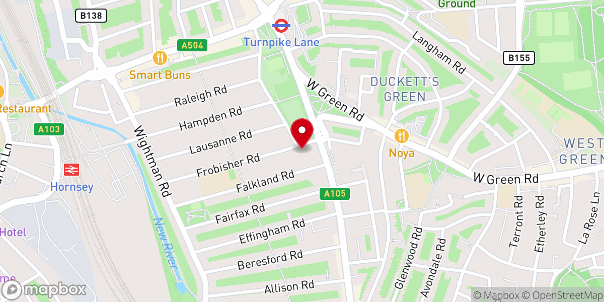 Map showing location of Liberty Church