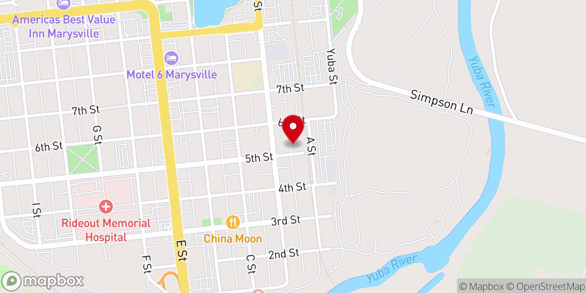 Map showing location of Bethel AME Church