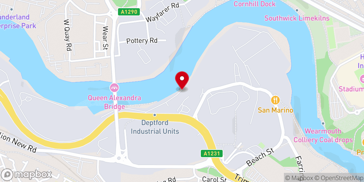 Map showing location of C3 Sunderland