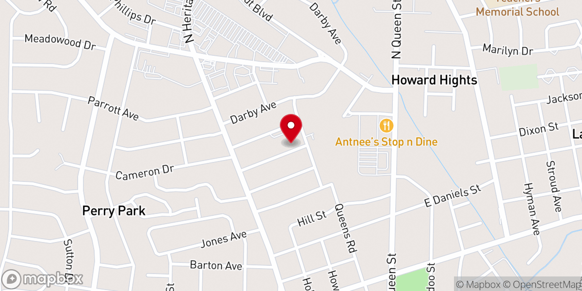 Map showing location of Spilman Memorial Baptist Church