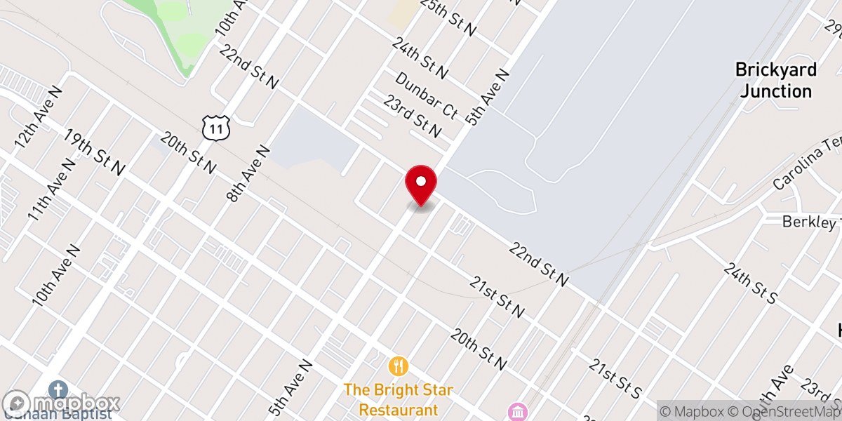 Map showing location of Perry Chapel Mission Church