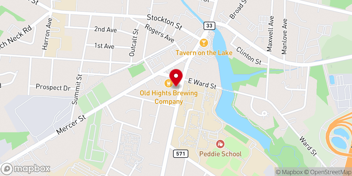 Map showing location of New Hights Christian Church