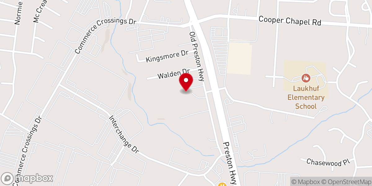 Map showing location of Bethany United Church-Christ