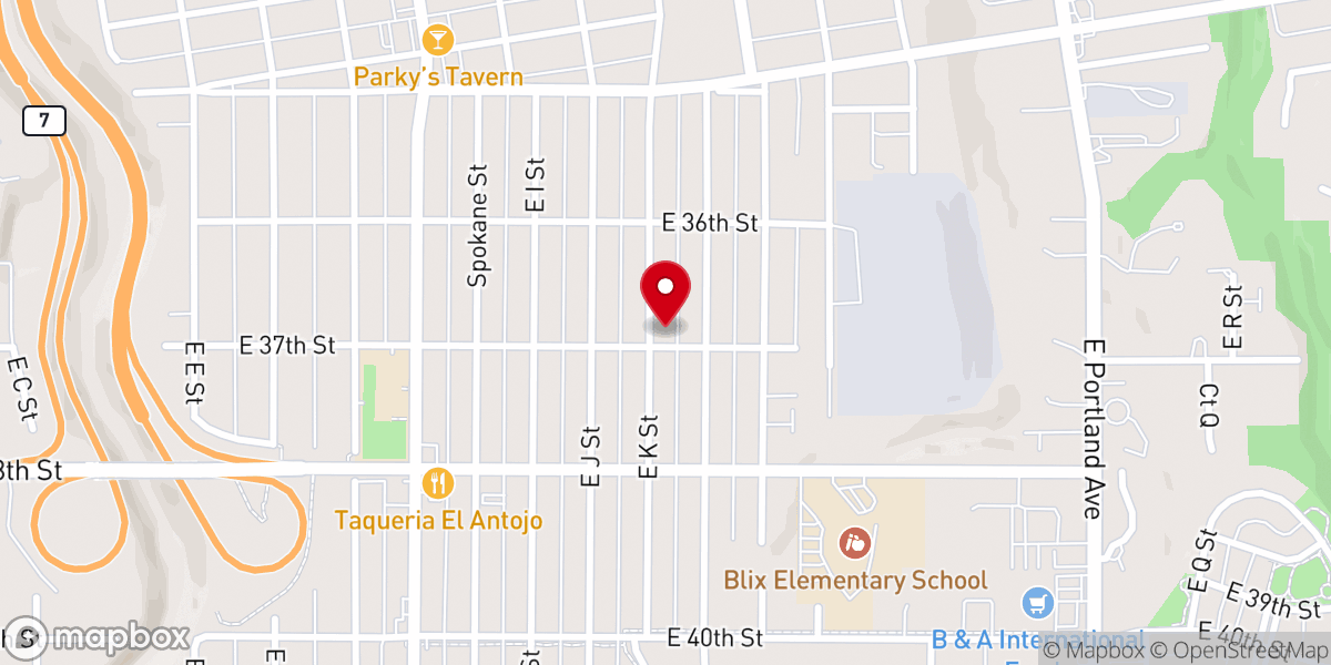 Map showing location of Harvest Church