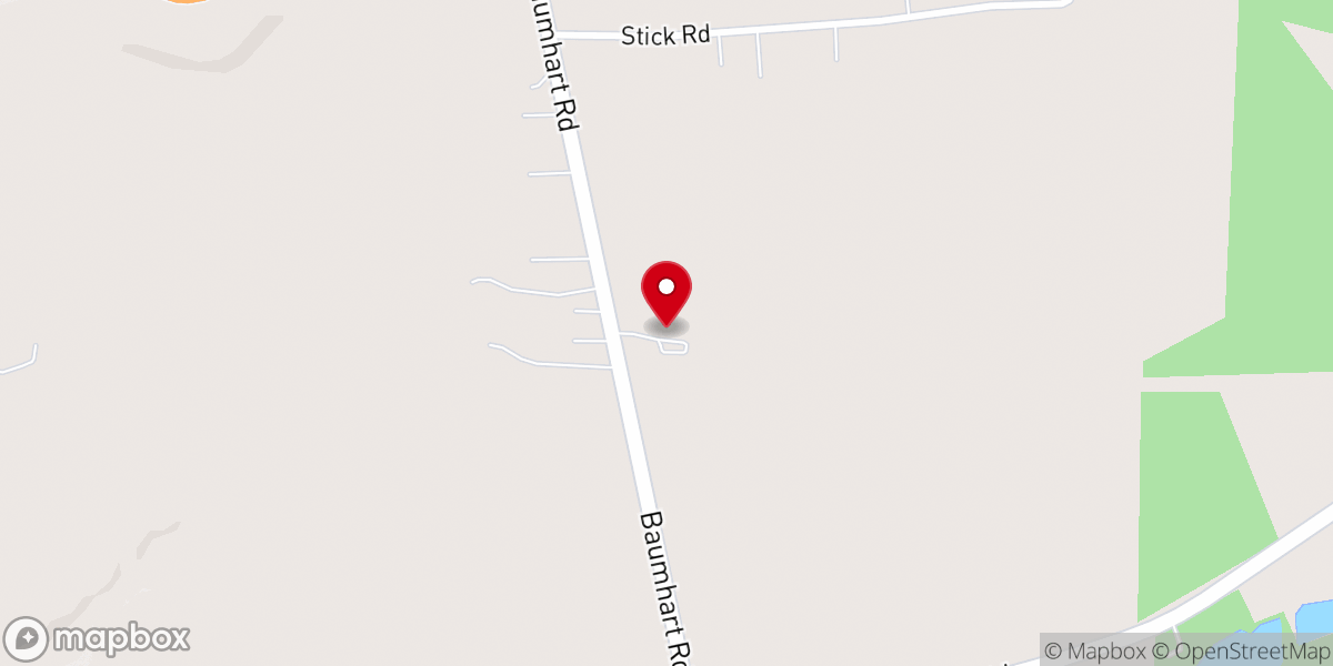 Map showing location of Oak Grove Missionary Baptist Church