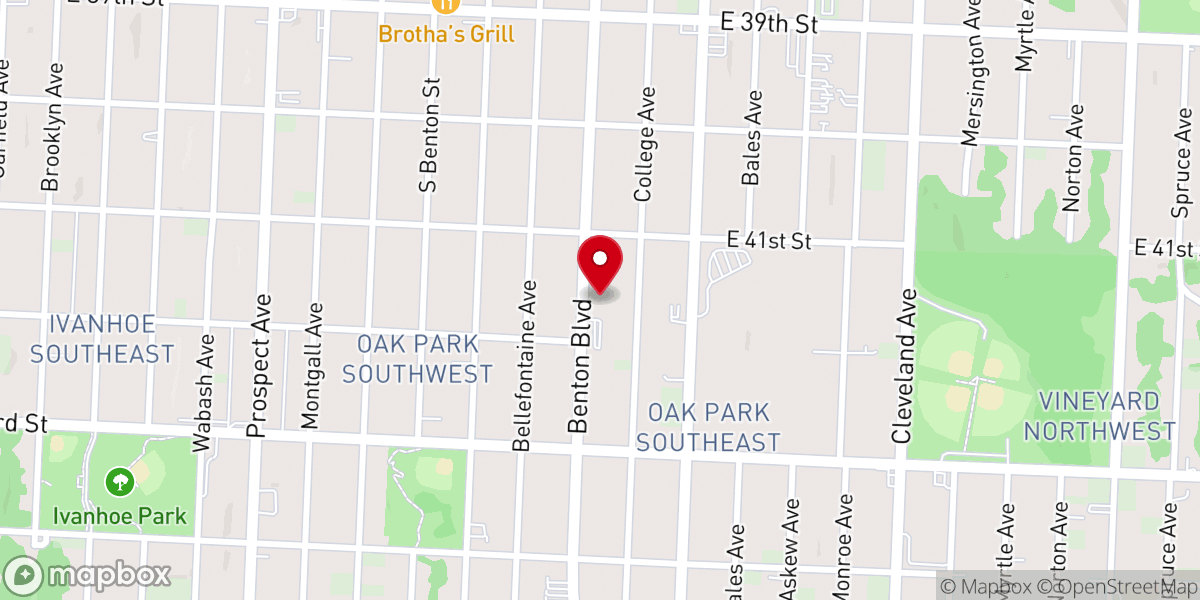 Map showing location of Saint John African Methodist Episcopal Church