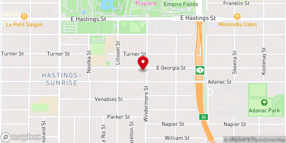 Map showing location of West Coast Christian Fellowship