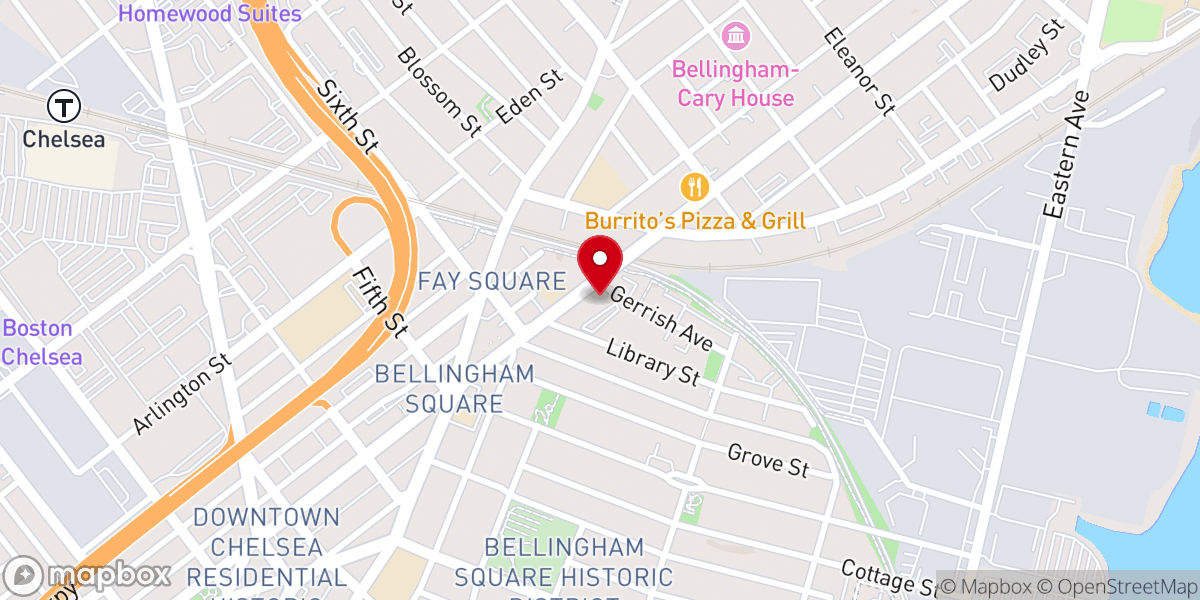 Map showing location of Saint Rose of Lima Catholic Church