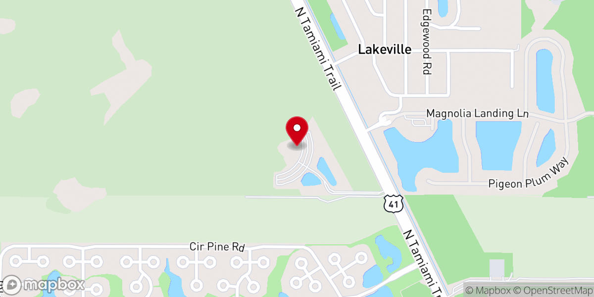 Map showing location of St. Therese Catholic Church