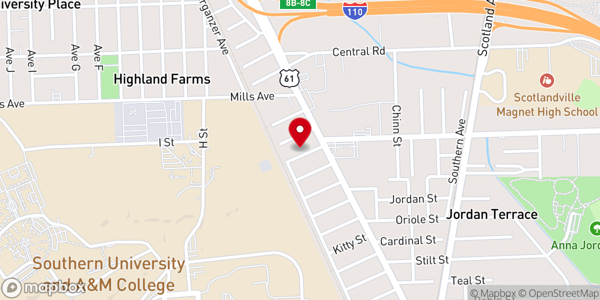Map showing location of Richardson Chapel Outreach Center