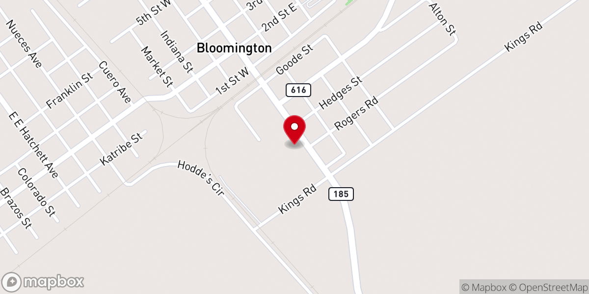 Map showing location of St. Patrick's Catholic Church