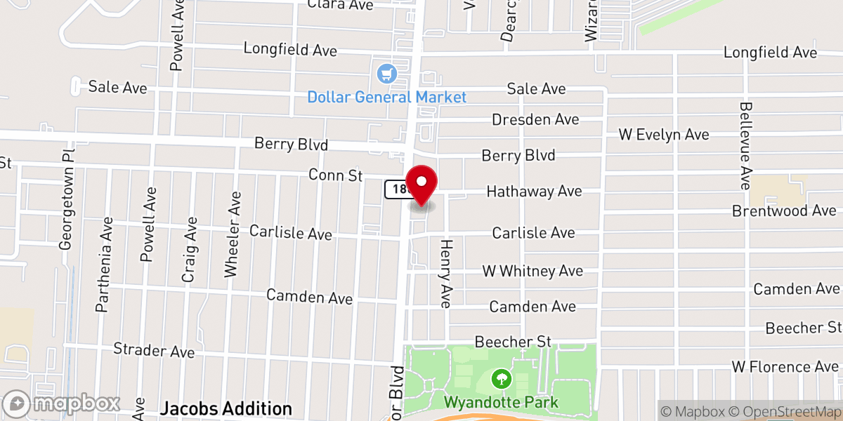 Map showing location of Saint James United Church of Christ