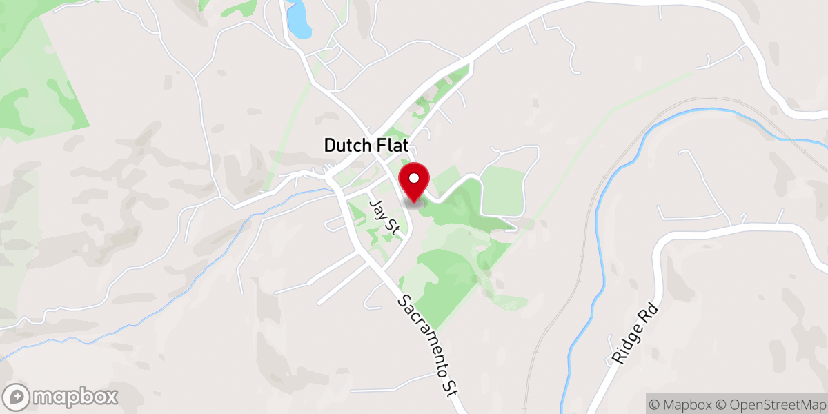 Map showing location of Dutch Flat United Methodist Church