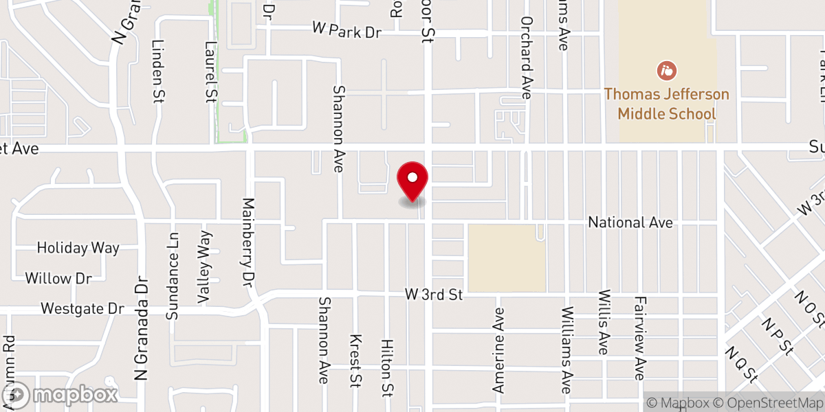 Map showing location of Harvest Community Church