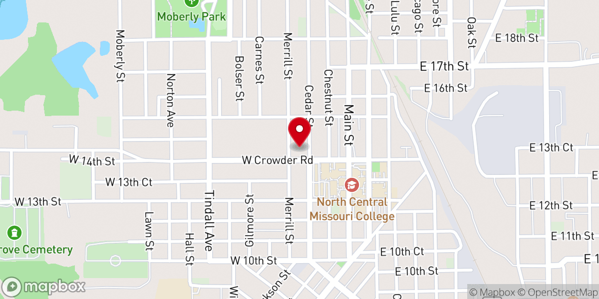Map showing location of Hodge Presbyterian Church