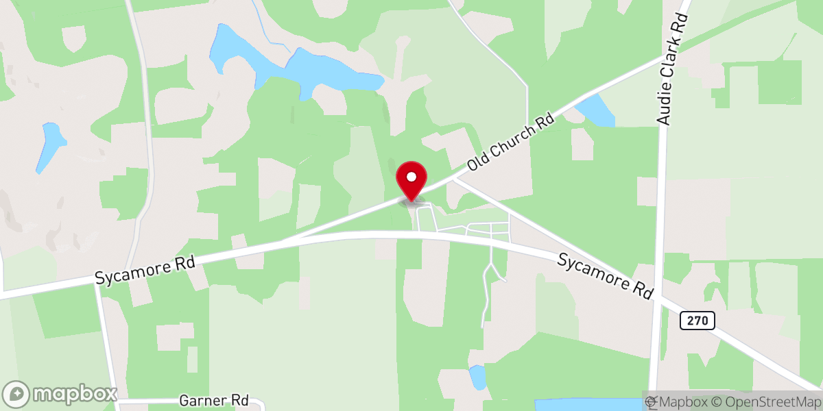 Map showing location of Sycamore United Methodist Church