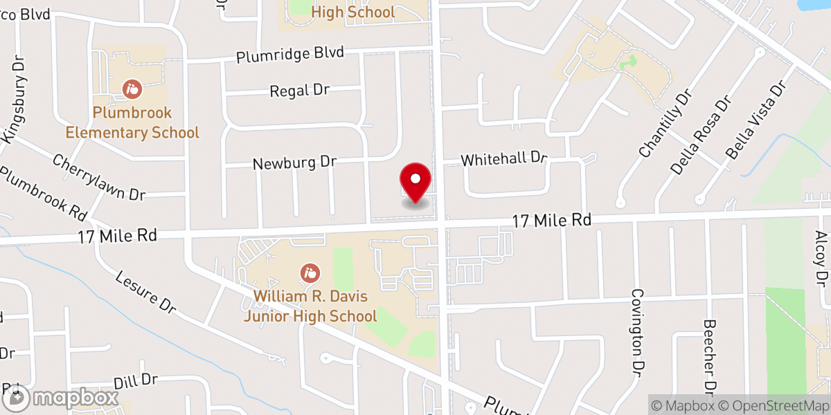 Map showing location of Great Lakes Church